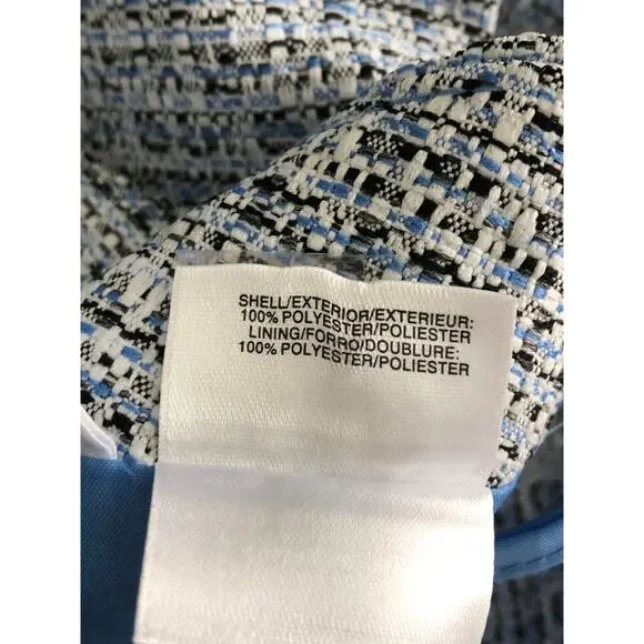 Kasper Pencil Skirt Women's 18 Tweed in California Sky NEW - Picture 8 of 8